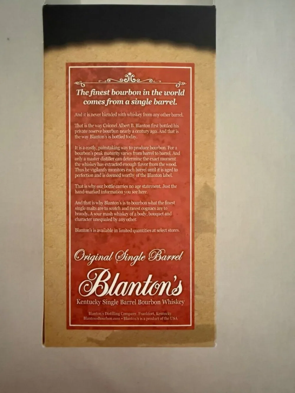 Blanton's Empty 750ml Bourbon Bottle S Horse Stopper Box Bag Collectible